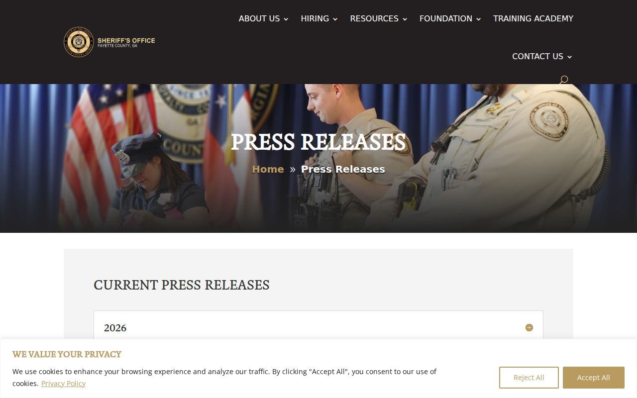 Fayette Sheriff official arrest and initiative press release archive