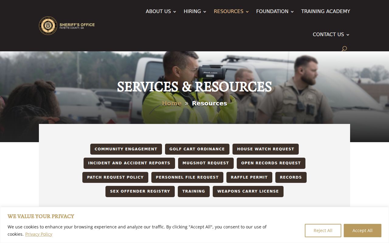 Fayette Sheriff report open records and restriction resources