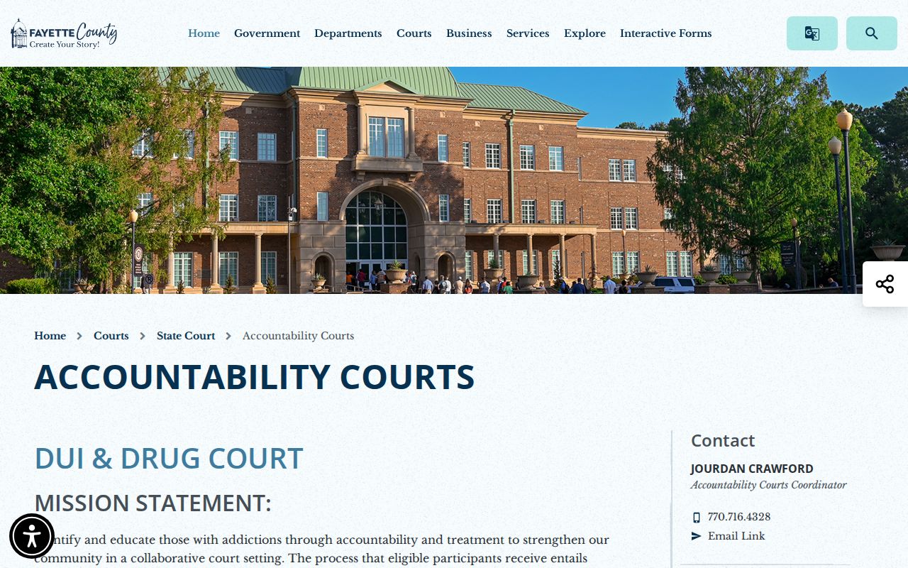Fayette County State Court DUI Drug and Veterans treatment programs