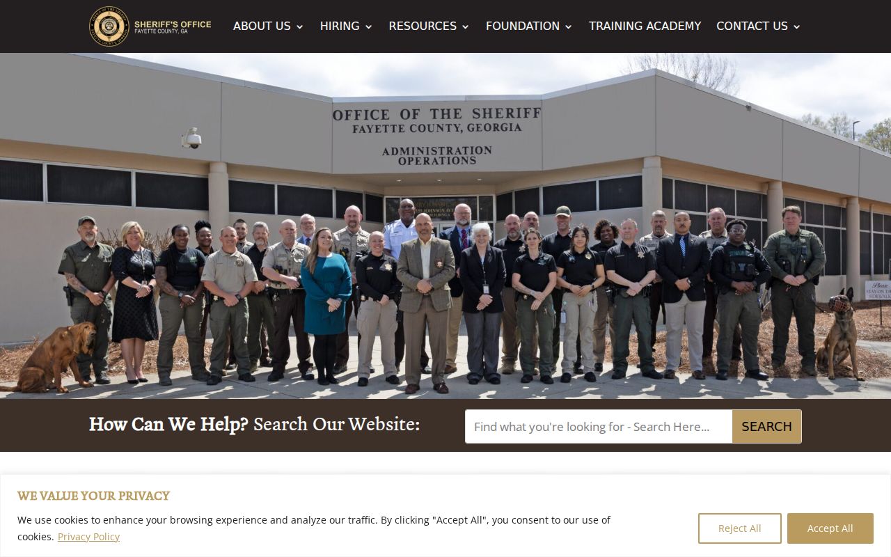 Fayette County Sheriff's Office inmate search and record resources